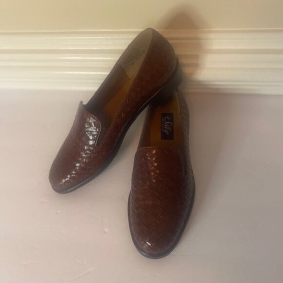 Selby Corrine Woven Leather Women's Brown Loafer, size 6.5 - Picture 2 of 7